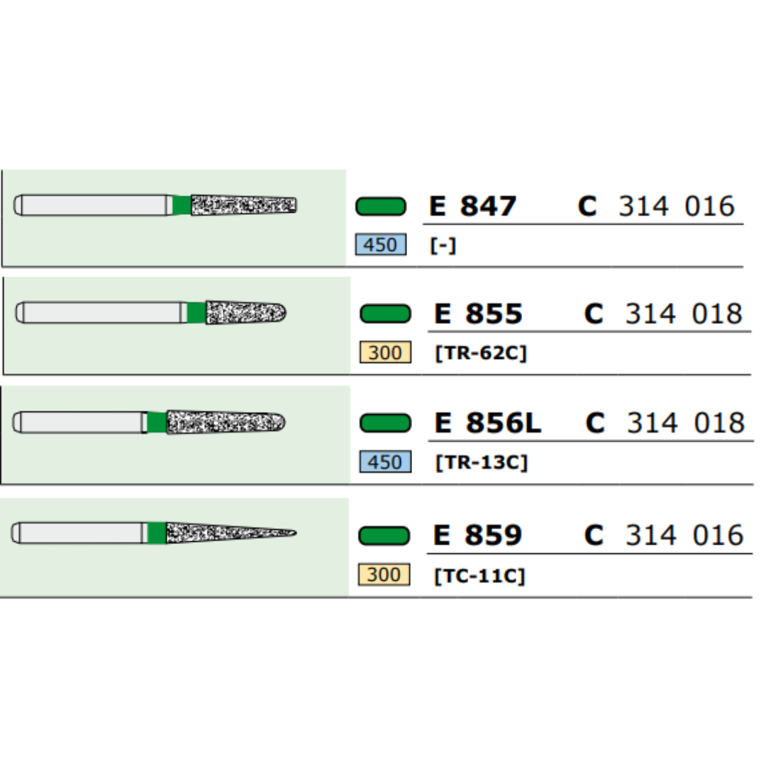 Untitled design (7) Diamod Coarse Tapered Burs - Image 1